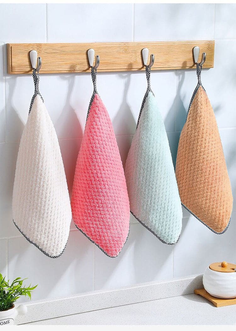 Kitchen daily dish towel, dish cloth, kitchen rag, non-stick oil, thickened table cleaning cloth, absorbent scouring pad