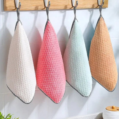 Kitchen daily dish towel, dish cloth, kitchen rag, non-stick oil, thickened table cleaning cloth, absorbent scouring pad