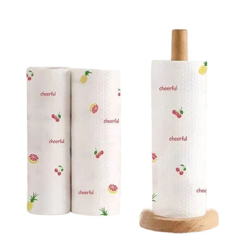 Disposable Kitchen Paper Lazy Cloth Oversized Roll Thickened Non-woven Fabric Household Dry and Wet Dual-purpose Dishwashing - Magic Brush