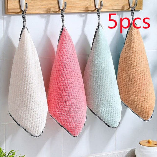 Kitchen daily dish towel, dish cloth, kitchen rag, non-stick oil, thickened table cleaning cloth, absorbent scouring pad - Magic Brush