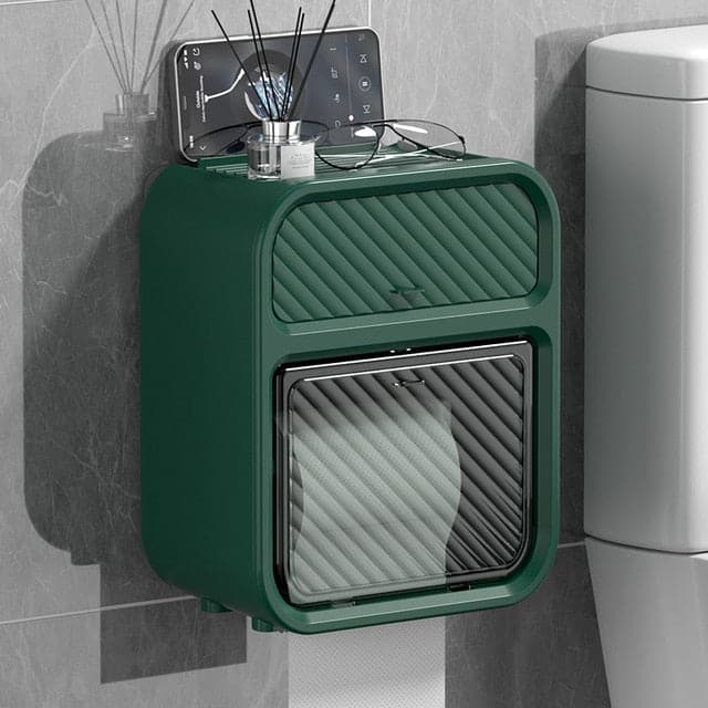 Punch-Free Paper Holder Waterproof Toilet - Magic Brush