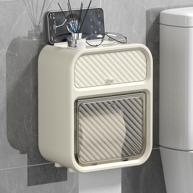 Punch-Free Paper Holder Waterproof Toilet - Magic Brush